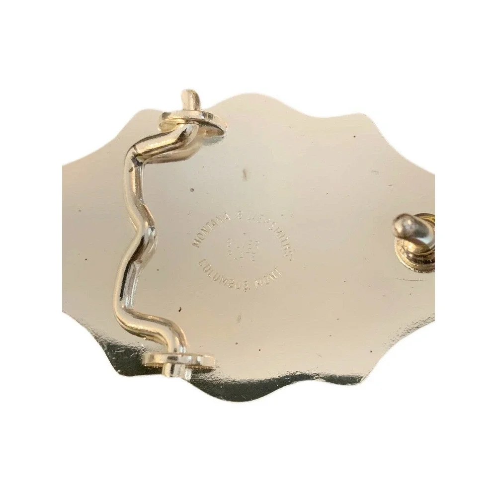 SOLD!!! Sold!!MONTANA SILVERSMITHS Silver Plated~Western belt buckle~ Columbus - Picture 12 of 12